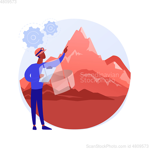 Image of Geomorphology abstract concept vector illustration.