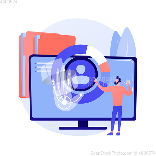 Image of Gesture recognition abstract concept vector illustration.