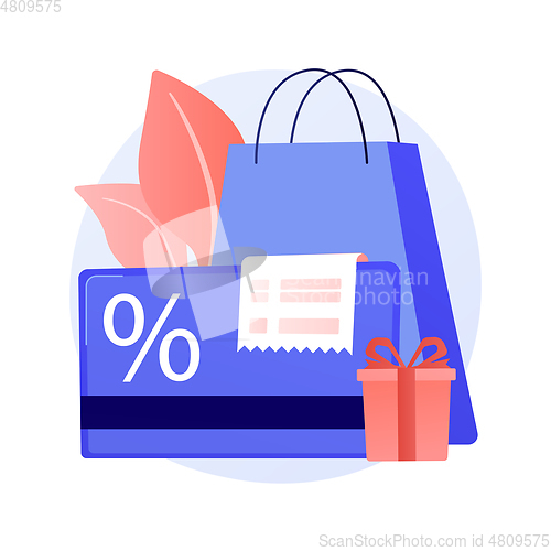 Image of Discount and loyalty card abstract concept vector illustration.