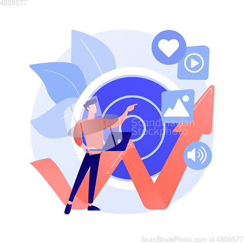 Image of High ROI content abstract concept vector illustration.