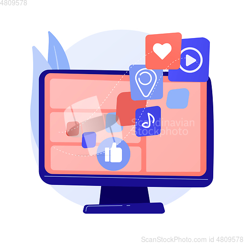 Image of Content aggregator abstract concept vector illustration.