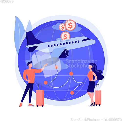 Image of Low cost flights abstract concept vector illustration.