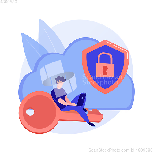 Image of Cloud storage abstract concept vector illustration.