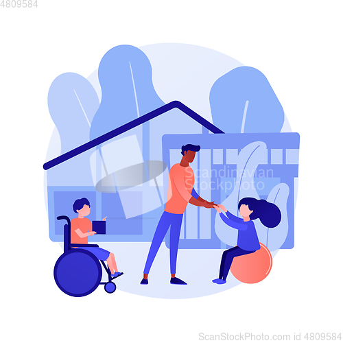 Image of Children rehabilitation center abstract concept vector illustration.