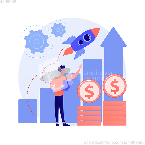 Image of Boost sales abstract concept vector illustration.