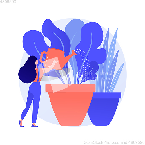 Image of Home gardening abstract concept vector illustration.