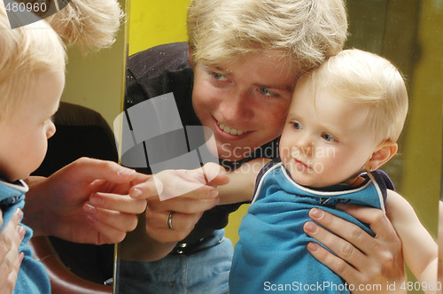 Image of Father and baby