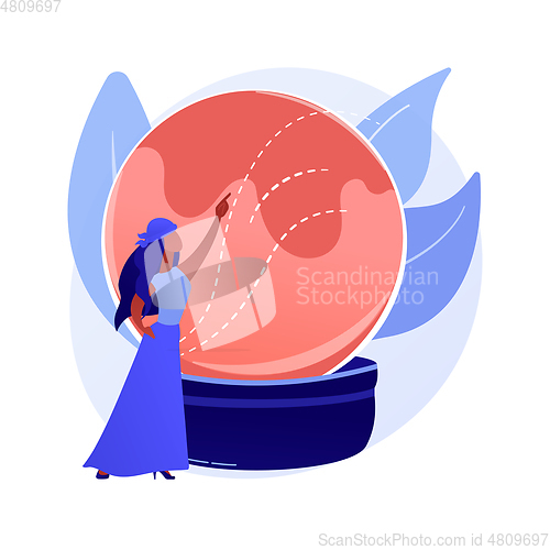 Image of Fortune telling abstract concept vector illustration.