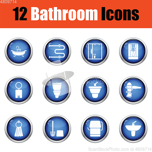 Image of Bathroom icon set. 