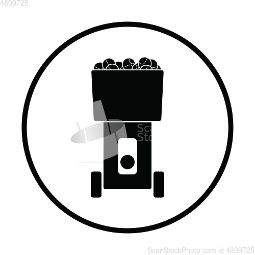 Image of Tennis serve ball machine icon