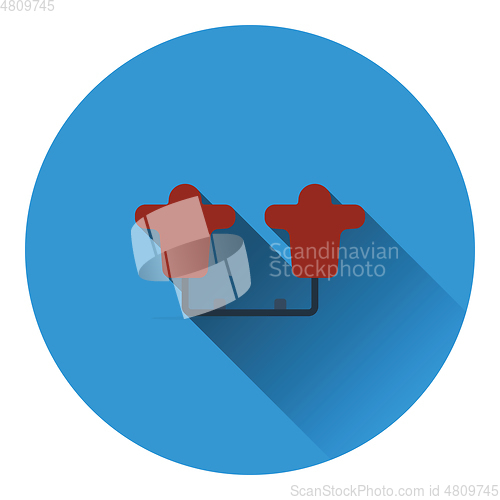 Image of American football  tackling sled icon