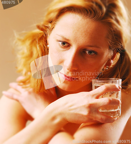 Image of Woman with glass