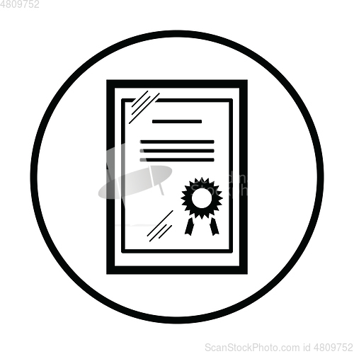 Image of Certificate under glass icon