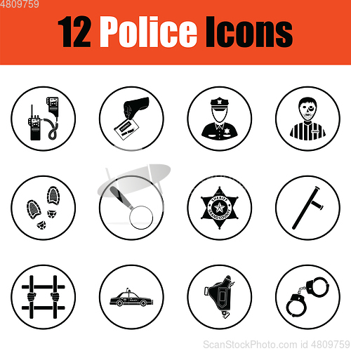 Image of Set of police icons