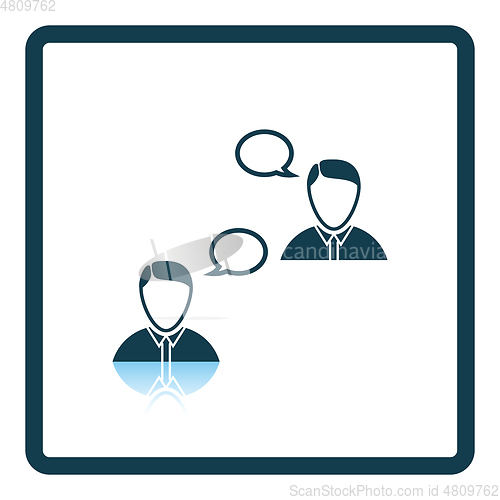Image of Chating businessmen icon