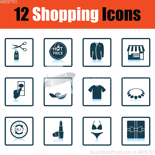 Image of Shopping icon set