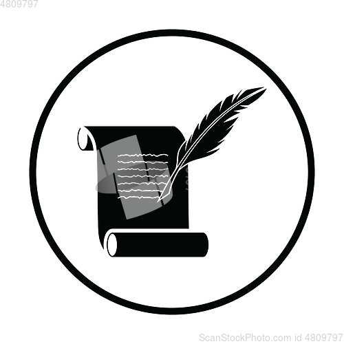 Image of Feather and scroll icon