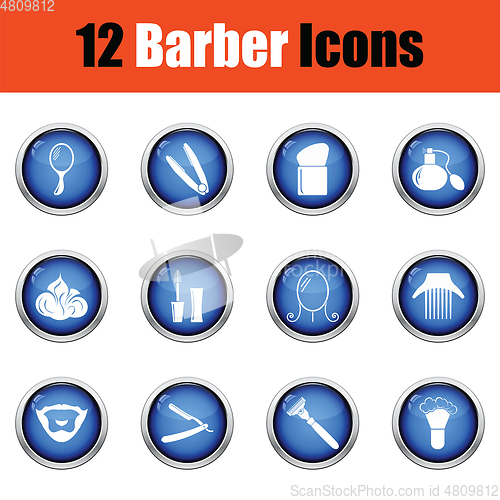 Image of Barber icon set. 