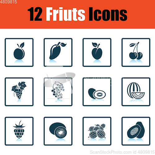 Image of Fruit icon set