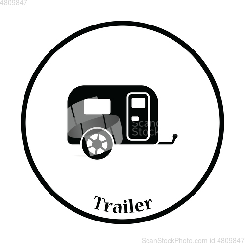 Image of Camping family caravan car  icon