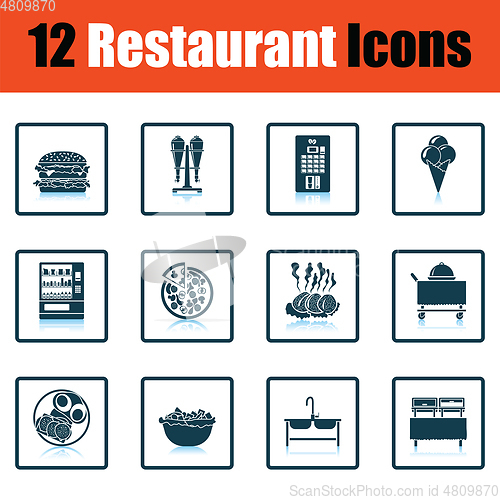 Image of Restaurant icon set
