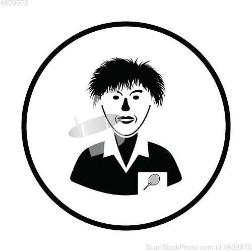 Image of Tennis man athlete head icon