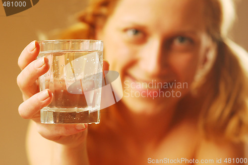 Image of Woman with glass