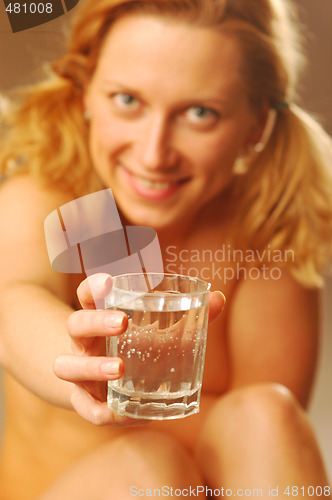 Image of Woman with glass