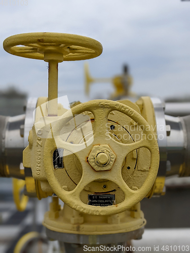 Image of large water valve at waste water plant