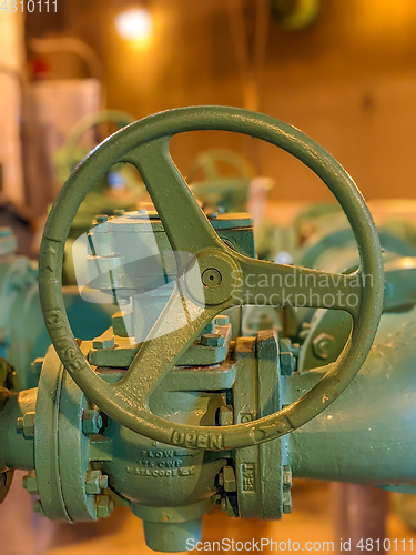 Image of large water valve at waste water plant