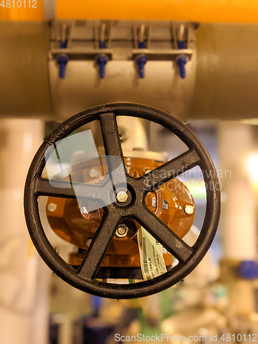 Image of large water valve at waste water plant