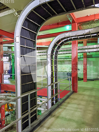 Image of cable tray with electrical cable layout engineering