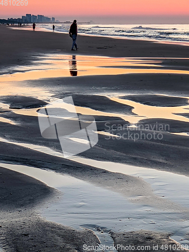 Image of beautiful sunrise at myrtle beach in south carolina atlantic oce