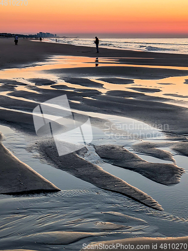 Image of beautiful sunrise at myrtle beach in south carolina atlantic oce