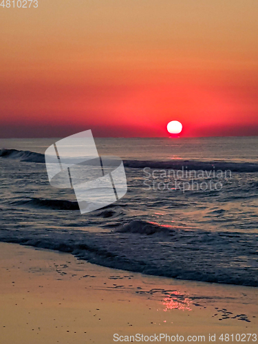 Image of beautiful sunrise at myrtle beach in south carolina atlantic oce