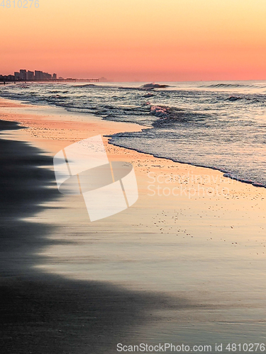 Image of beautiful sunrise at myrtle beach in south carolina atlantic oce