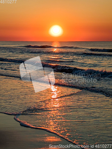 Image of beautiful sunrise at myrtle beach in south carolina atlantic oce