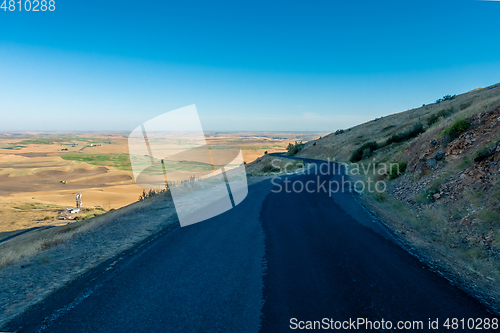 Image of Magical wheat farm fields in palouse washington