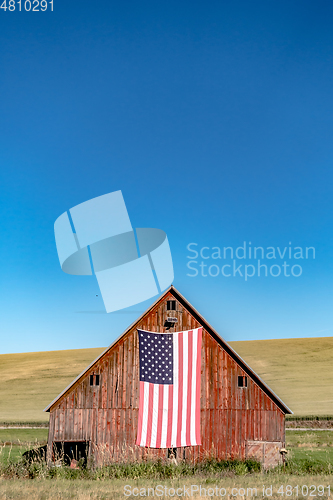 Image of Magical wheat farm fields in palouse washington