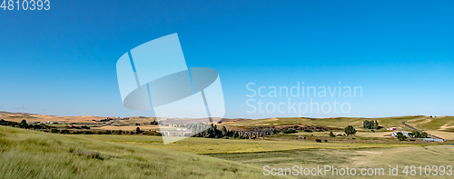 Image of Magical wheat farm fields in palouse washington