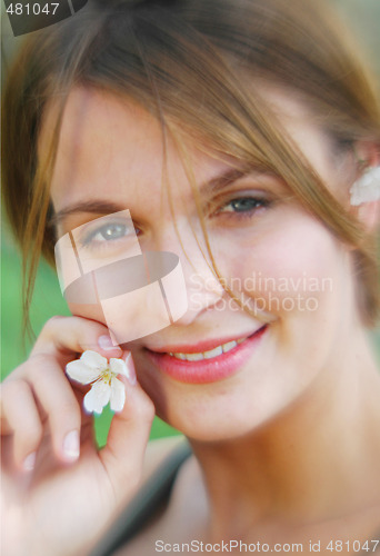 Image of Woman with flower