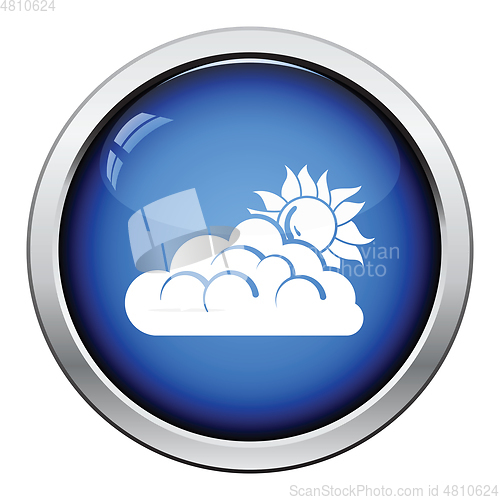 Image of Sun behind clouds icon