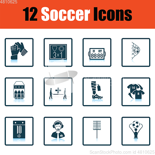 Image of Set of soccer icons