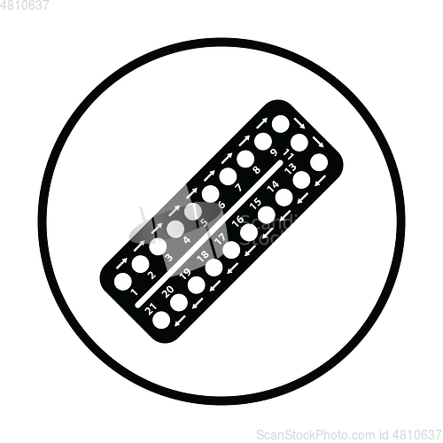 Image of Contraceptive pil pack icon