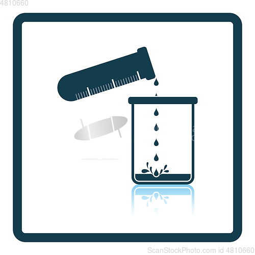 Image of Icon of chemistry beaker pour liquid in flask