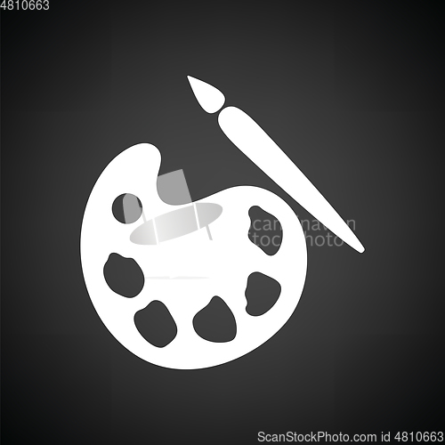 Image of School palette with brush icon
