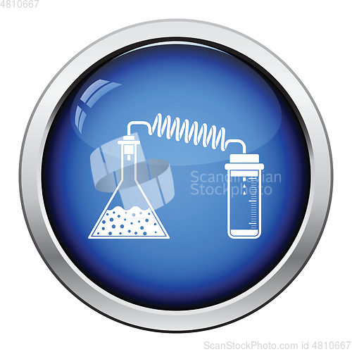 Image of Icon of chemistry reaction with two flask