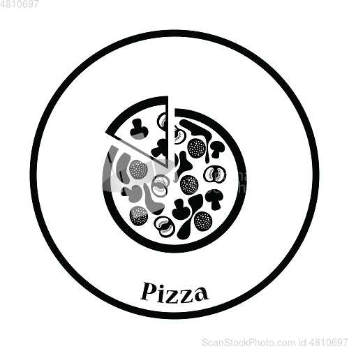 Image of Pizza on plate icon