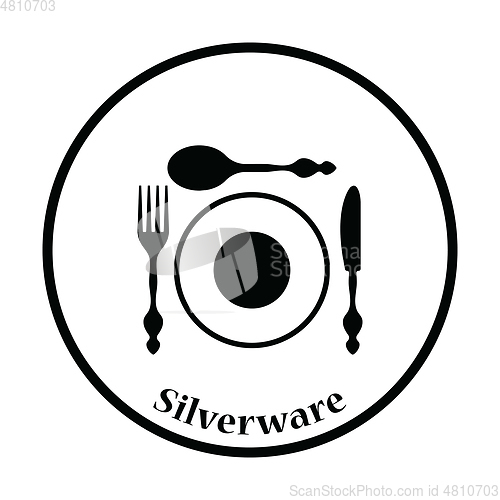 Image of Silverware and plate icon