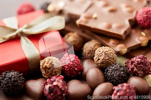 Image of close up of handmade chocolate candies